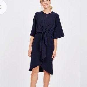 Maggy London Navy Blue Tie Front Dress
